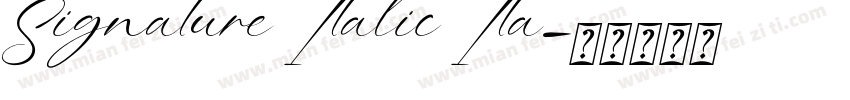 Signature Italic Ita字体转换